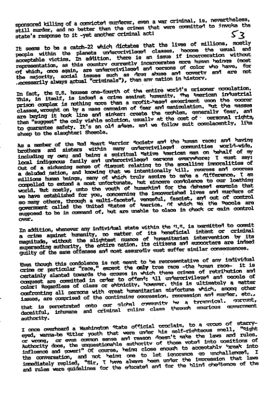 sponsored illing of a convictsA murderer, even 4 var crisinal, de, nevartheless, e mdur, i o batter than tha crima that were comittel to dnvoe the Stata’s respnse to it -yet another crisinal actl <3 e hav . ‘ncorning @ imovecished lives aml murders of e e, through & MLl facetal, venaotul, fesclat, ami out of control Soverrment: calisd the Dnited ftstes of Sacica. S ementing all rorscns vith qrest humanitarian ciafortune which, enong cther s admuciud of tha continulmy cooreesion, tooruesion am marler, otc.. ot i ponmetmta ontn ue alowl cowmmity tw a tyomicl. el e ciininal it clam heowh wurlous cverrent ‘authorey. 1 once overheard a Washinton State officlal orochads, to a drou of STV T e bl youth that were ovior hia mif-richtecss well, ST ke wn comen sence am Tewscn Aoesn’t mie the laws and rilce Snaationable ) A owrt” Of couse, heing closs enouch to_accectably hres finto e erveration, and ot heim ooa to lot igomnos @ wnchallenaed ¥ e ety roslied, "str, T hawe alwve hoen uwlar the imoressicn that lus e e puidalines foc the ohicated o for the blind Shetlence of the